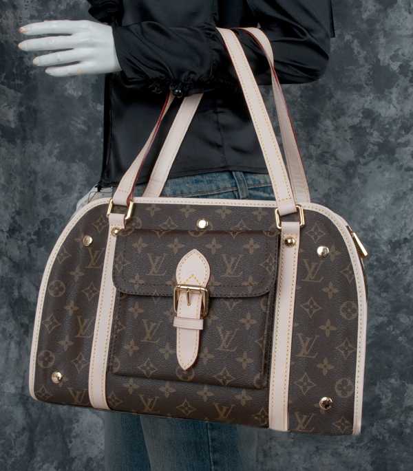 7A Replica louis Vuitton Monogram Canvas Baxter Dog Carrier PM M42027 Online